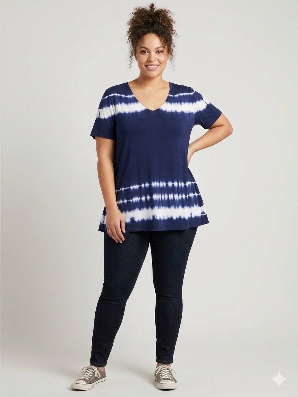 Tie Die Swing long line T Shirt